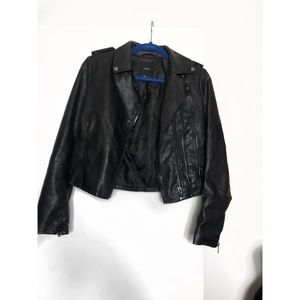 Faux Leather Biker Jacket